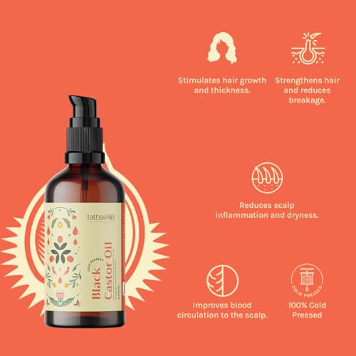 Image of Tattvalogy Jamaican Black Castor Oil, Hair strengthening, Hair Volume increase, Hair Thickening (100ml)