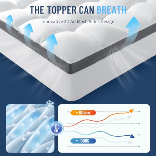 Mattress Topper Queen for Back Pain Relief (60"x80") $23.99 AC - image 2