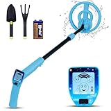 Metal Detector for Kids, National Geographic Kit Adjustable 26.3”-36.6” Kids Metal Detector with Funny LCD Display & 6.5” Waterproof Search Coil, Lightweight Gold Detector, Gift for Boys & Girls