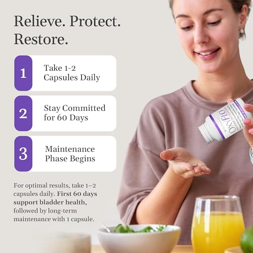Image of OxyFlo Bladder Control Supplement for Women & Men | Supports Bladder Health & Comfort | Patented Flowens Cranberry for LUTS, Overactive Bladder & UTI Support | 30 Servings (1 Bottle) | Made in USA