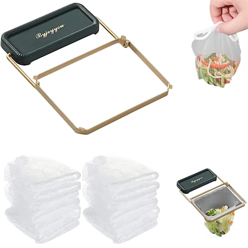 100Pcs Disposable Strainer Bags With Kitchen Sink Strainer For Kitchen Leftovers, Kitchen Residue Filter Holder Kit, 2023 Kitchen Sink Filter Rack, Collapsible Food Catcher Sponge Holder Towel Rack #TOP12