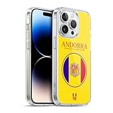 Head Case Designs Flag of Andorra Andorran Remiendos de La Bandera Caso Funda de Gel Suave Compatible con Apple iPhone 14 Pro