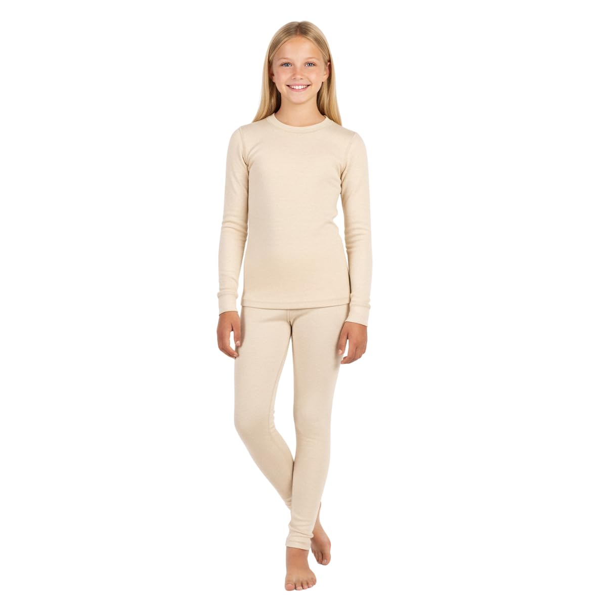 Menique - Set di leggings per bambini e camicia a maniche lunghe, 160 g/m², in lana merino