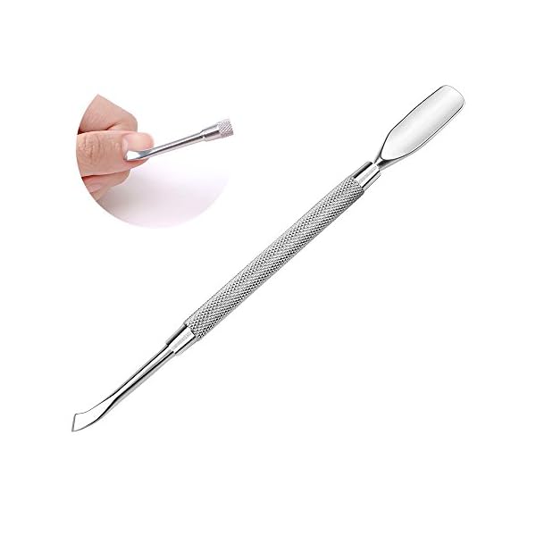 BEZOX 2 PCS Nagelhautschieber, 2 in 1 Profi Nagelschieber Spatel Pusher - Edelstahl Metallspatel Cuticle Pusher für… – Bild 6
