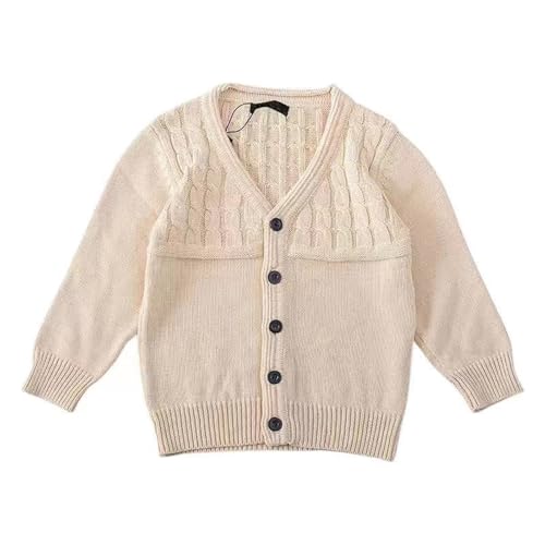 Girls Boys Unisex V Neck Sweater Cardigan Long Sleeve Button Down Lightweight Outerwear Knitwear for Toddler Kids