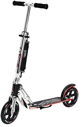 HUDORA 14724 Adult Folding Kick Scooter- 2 Big PU Wheels 205 mm, Adjustable