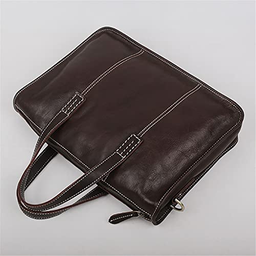 Natural Cowskin Genuine Leather Men's Briefcase Large Capacity Business Bag Black Male Shoulder Laptop Bag3