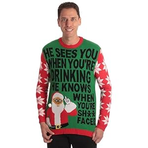 #followme Mens Ugly Christmas Sweater - Sweaters for Men