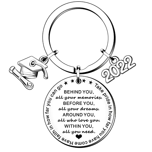 HULALA Porte-clés de remise de diplôme en 2022 - Cadeau idéal pour lui, fille, fils, hommes, femmes, garçons, filles, personnes âgées, université, infirmières, étudiants Cover