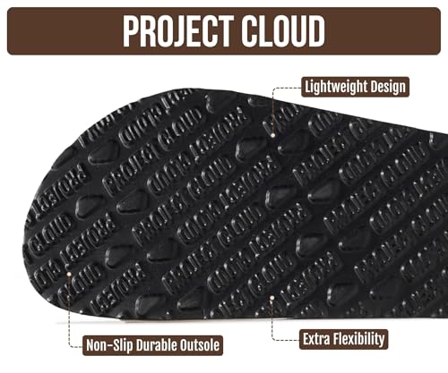 Image of Project Cloud 100% Genuine Leather Sandals Women Dressy Beach Essentials Slides for Women Footwear - Lightweight with Memory Foam Insole Sandals for Women 2026 - Womens Slides