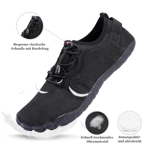 Image of Men's Hike Barefoot Quick-Dry Sports Shoes Wide Toe Aqua for Swim Diving Surfing Kayaking Pool Beach Walking