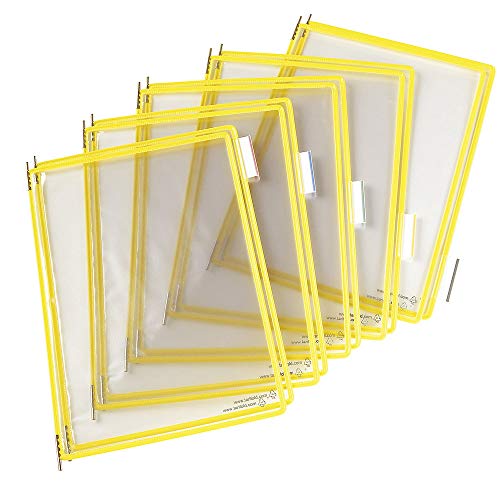 TARIFOLD Paneles de visualización a.Lámina dura DINA4 amarillo m.5Láminas de sujeción 50mm sin reflexión