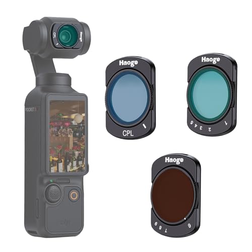 Haoge �t�B���^�[�Z�b�g DJI Osmo Pocket 3 4 Creator Combo�p�ACPL�A��ND 2-32�A��ND 64-512�t�B���^�[�ƃX�N���[���v���e�N�^�[�A���i�ʐ^�p�L�b�g