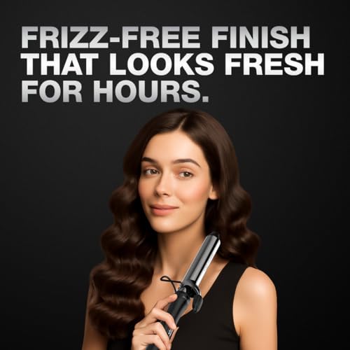 Image of IKONIC CT32mm Curling Tong, Black Hair Curler for Bouncy Tight and Loose Curls, Professional Curling Iron for Salon Finish Long Lasting Curly Hair 8inch Titanium Barrel
