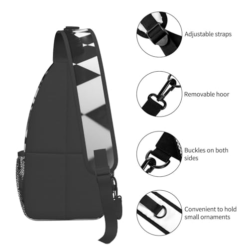 Bolso bandolera cruzado para hombre negro miniatura 5