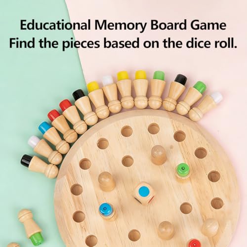 Juego de Mesa de Memoria de Ajedrez con Palitos de Madera, Juego de Memoria con Tablero y Palitos Coloridos para Niños y Adultos, Entrenamiento Cerebral Educativo para Fiesta Familiar (36 Hexágonos) miniatura 2