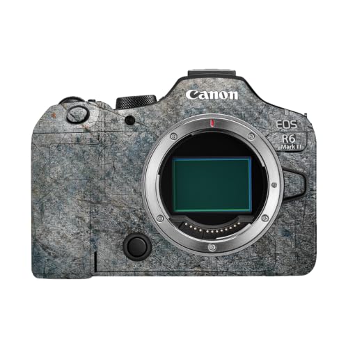 Image of Carbon Fiber Camera Skin Compatible with Canon EOS R6 Mark III (2025) - Shadow Concrete - Premium 3M Vinyl Protective Wrap Decal Cover - Easy to Apply | Crafted in the USA by MightySkins