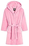 2 FARBEN ZUM AUSWÄHLEN --- Unsere Schwimmbad Kinder Bademantel flauschig sind in zwei wunderschönen Farben erhältlich. Wählen Sie Ihren Favoriten aus Pink oder Lila. Es handelt sich um klassische Modelle mit Kapuze, Gürtel und zwei Taschen, die sich perfekt für einen faulen Tag oder vor dem Schlafengehen eignen.