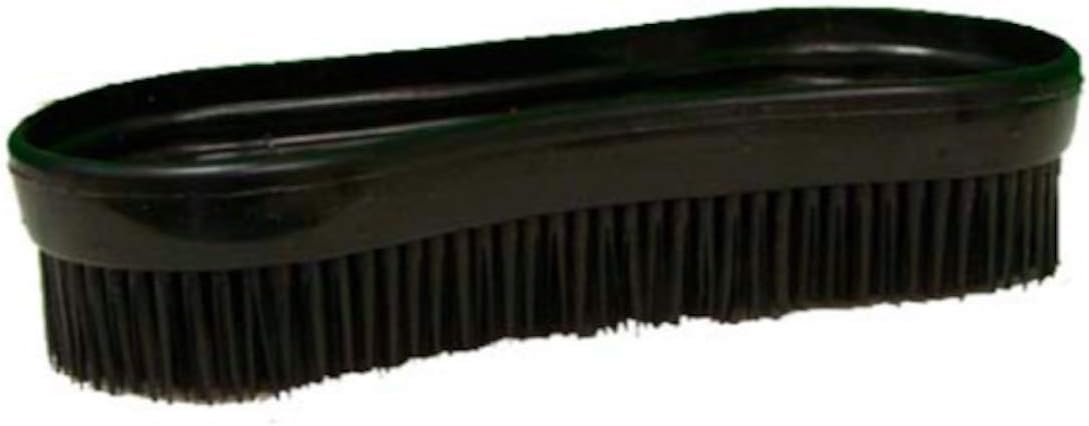Intrepid International Magic Horse Brush, for Horse Grooming Kit w/Durable Plastic Bristles, Horse Brushes for Grooming, Removes Dirt, Sweat, Grime, Black