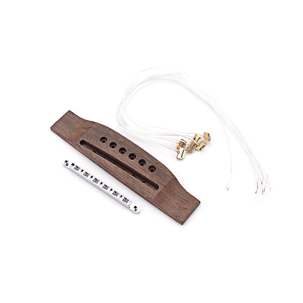 Mostek gitarowy Alnicov Rosewood z wkładką Piezo Bridge Pickup do gitary akustycznej Części zamienne