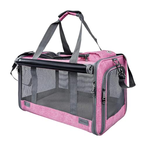 Sac de transport pour chat avec structure portable et ventilation renforcée