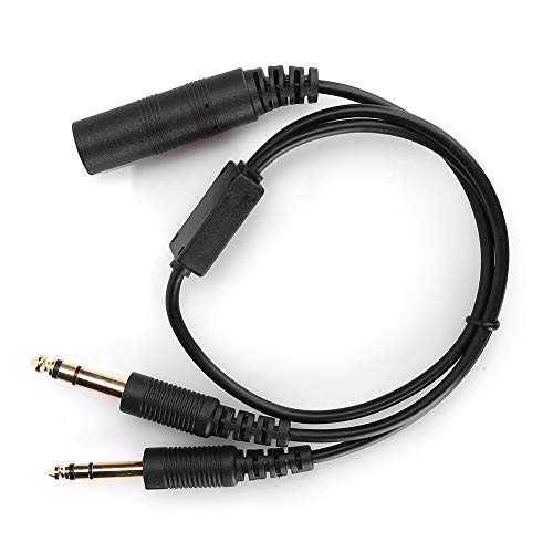 Linha de microfone de 60 cm U174 para adaptador de fone de ouvido de aviação geral para ASA
