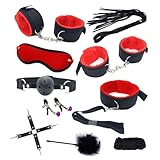 Bed Restraints Kit for Couples Under King Bed Sex Handcuffs and Restraints for Bed Set Bondaged Collars with Chain and Cuffs Spreaders Bar Legs and Arms Women Toys for Bedroom Adult Play Sweater