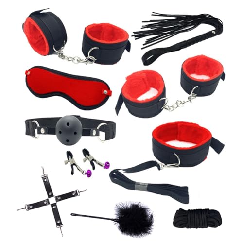 Bed Restraints Kit for Couples Under King Bed Sex Handcuffs and Restraints for Bed Set Bondaged Collars with Chain and Cuffs Spreaders Bar Legs and Arms Women Toys for Bedroom Adult Play Sweater