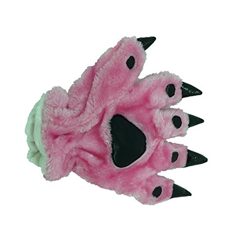 FUNCOS Animal Paw Calw Plush Funny Halloween Costume Hand Gloves Pink S