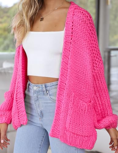 Wyeysyt Womens Chunky Cardigan Sweaters Long Sleeve Open Front Oversized Cable Knit Sweaters Trendy Outerwear Coats4