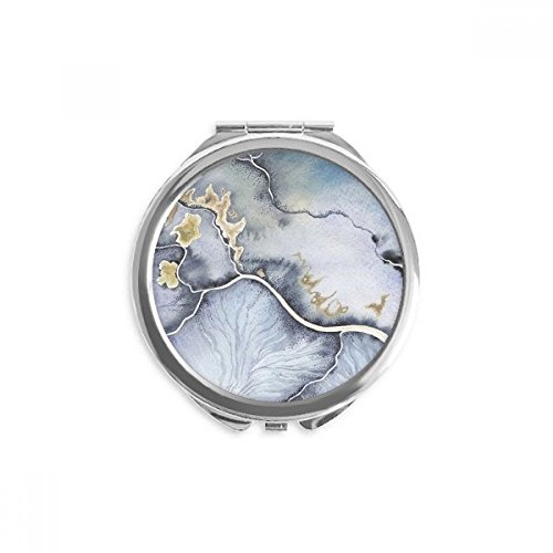 Miroir rond de poche aquarelle pour retouches maquillage rapides lors de vos sorties en ville
