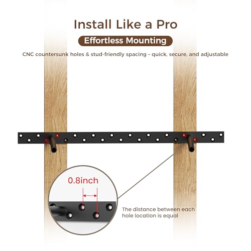 Floating Shelf Bracket Kit (No Router Needed) with Drill Guide Jig – Fits 1"–4" Thick Shelves – Heavy Duty 150lbs Capacity – Galvanized Steel with Countersunk Holes for Flush Mount(18″X6″X1″) - image 7