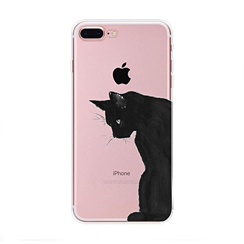 for iPhone 7 Case, Maetek Soft TPU Shockproof Rubber Skin Gel Bumper Lovely Cat Pattern Ultra Slim Crystal Clear Cover for iPhone 7-Pattern 12
