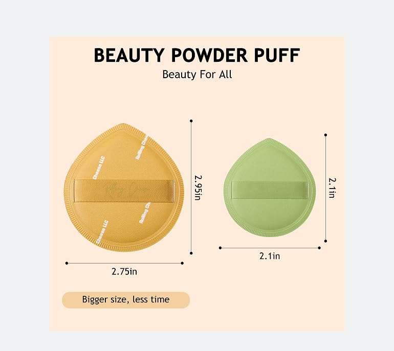 Miniatura 2 de Juego de 2 esponjas de cojín de aire ultra suaves para maquillaje, sin látex, para base, líquido, crema y polvo, agradable al tacto y multiusos