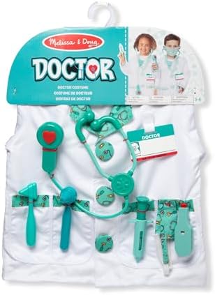 Melissa & Doug Doctor Costume, Pretend Play Dress Up Set (8-Pc) Stethoscope, Coat & Accessories, Role Play Toys for Kids 3+ — view 5