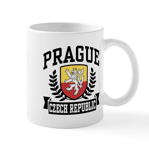 Taza de café cerámica 11 oz Diseño Prague Czech Republic miniatura 1