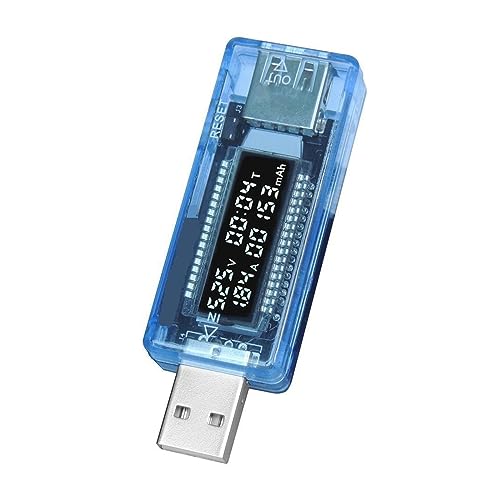 Testeur de batterie USB bleu DELURA pour tension courant et capacité