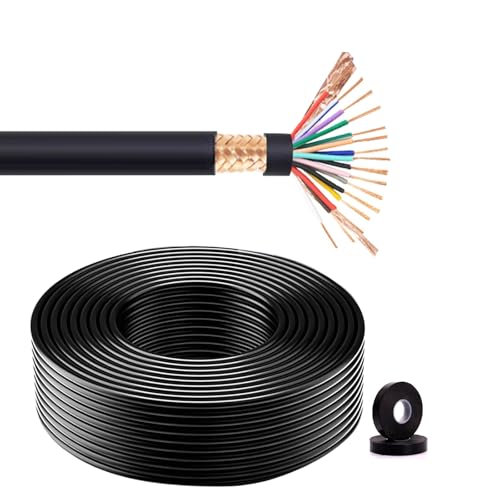 Câble blindé 0.75mm² 12 conducteurs cuivre flexible de 7.6m pour transmission