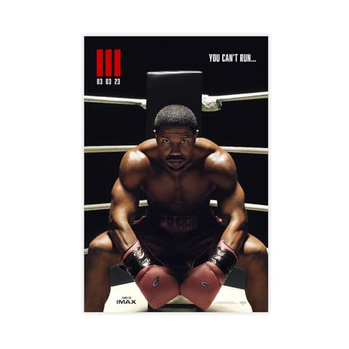 fshsxver Poster cinematografico Creed III (2023) su tela, decorazione per camera da letto, ufficio, camera da letto, regalo, dimensione: 40 x 60 cm