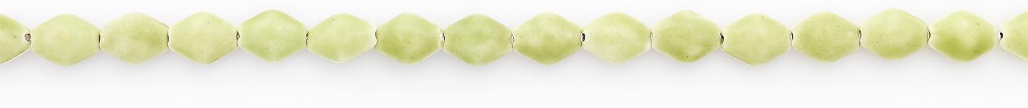 Expo International 15mm x 12mm Clay Beads Pack of 16 | Light Lime