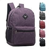 Mochila Juvenil Unissex Bolsos Laterais E Frontal Alça Acolchoada Yepp MM9148 (Lilas)