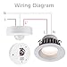 J.LUMI YCA1001 Ceiling Mount Motion Sensor Light Switch, 360 Occupancy Sensor, High Sensitivity PIR Motion Sensor, Ceiling Motion Sensor (AC 110-130V / 220-240V), White