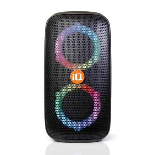 IQ Wave Party Bluetooth Portable Speaker, Water Resistant (IPX4), Black