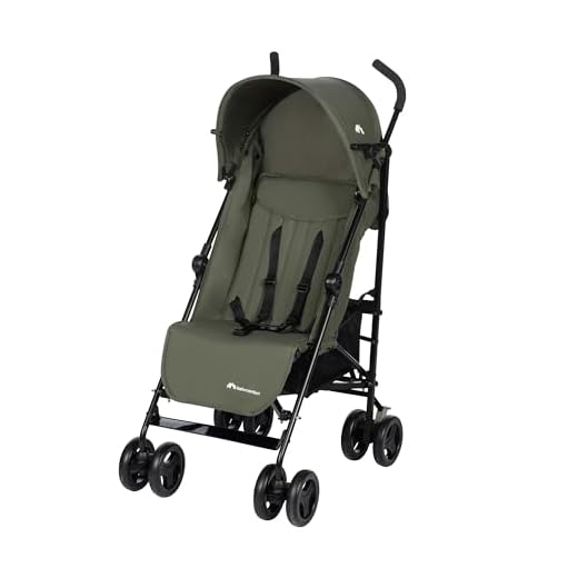 Bebeconfort Rainbow, Poussette Canne Multipositions, Compacte et Légère, de 6 mois à 4 ans, jusqu'à 22 kg, Mineral Green