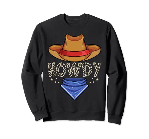 Chapeau Cowboy Cowgirl Rodeo Bull Riding Design Sweatshirt