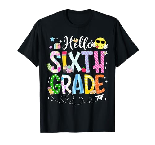 Hello 6th Grade Funny First Day of School Boy Girl Teacher T-Shirt