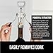 GORILLA GRIP BPA-Free Premium Wine Opener, Heavy Duty Zinc Alloy Wing Corkscrew, Multifunctional Bottle Openers Remove Corks, Caps, Easy Use Sharp Cork Screw, Dishwasher Safe, Holiday Essential, Black