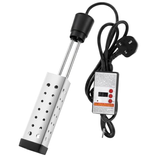 Image of 2500W Portable Water Heater, Electric Pool Heater with Temperature Controller & Automatic Power Cut-Off, Fast Heating Immersion Heater for Bath Pools Outdoor Camping
