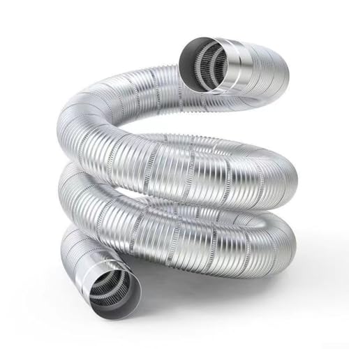 Jotekonoby Tuyau de poêle en acier inoxydable pliable Coude 50 mm pour conduit de cheminée Multi-fumée Extensible 0,65-1,5 m Résistant à la chaleur Pour...