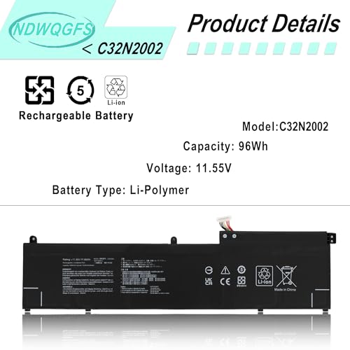 Image of C32N2002 Laptop Battery for Asus ZenBook Pro 15 UX535 UX535LI & ZenBook Flip 15 UX564EH UX564PH Seriesc 32n2022 Battery Replacement Compatible with 0B200-03770000, 3ICP7 /54 /64-2